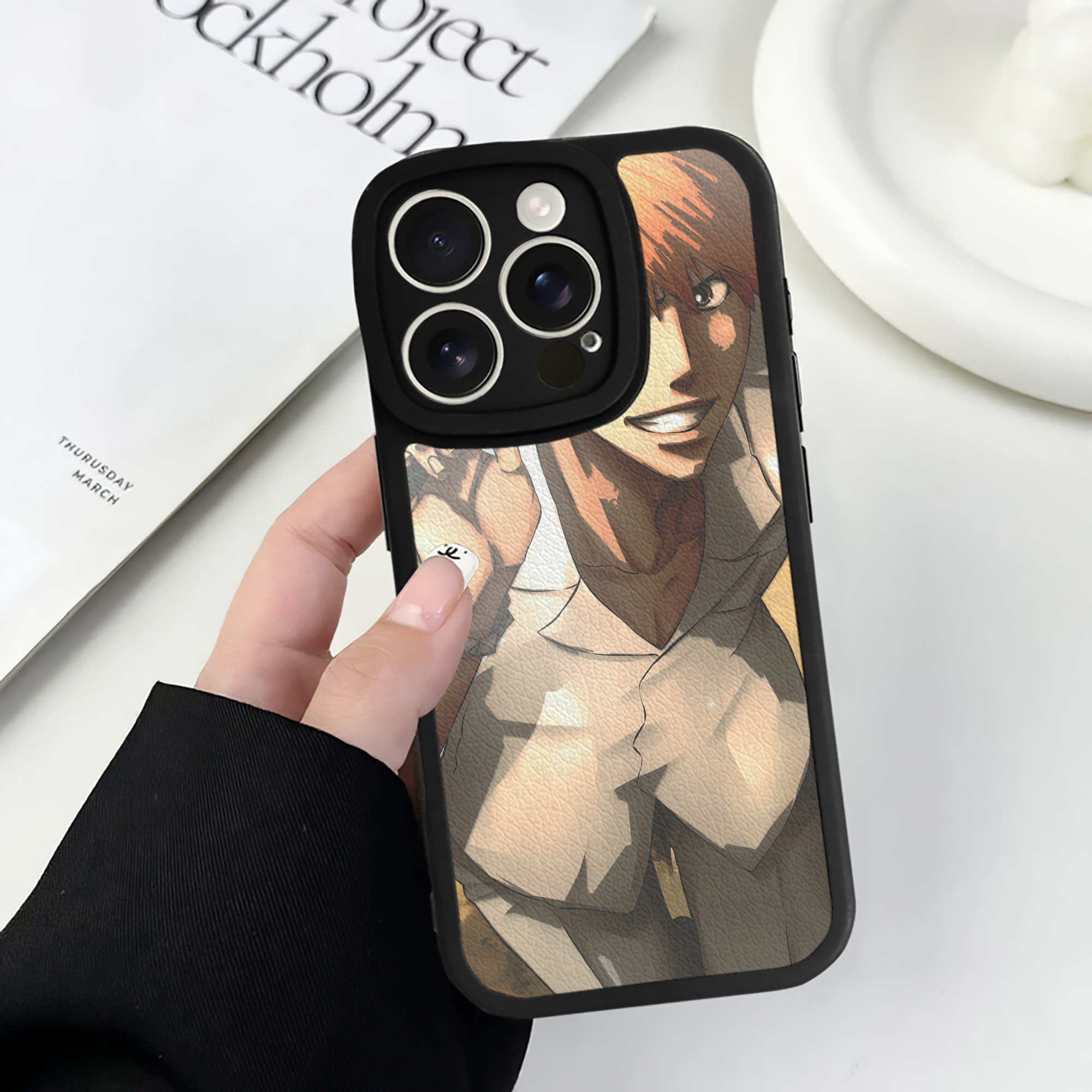 （画像用） ブリーチ BLEACH 【iPhone 16シリーズ対応】シリコンスマホケース（レザー調） 材質：シリコン